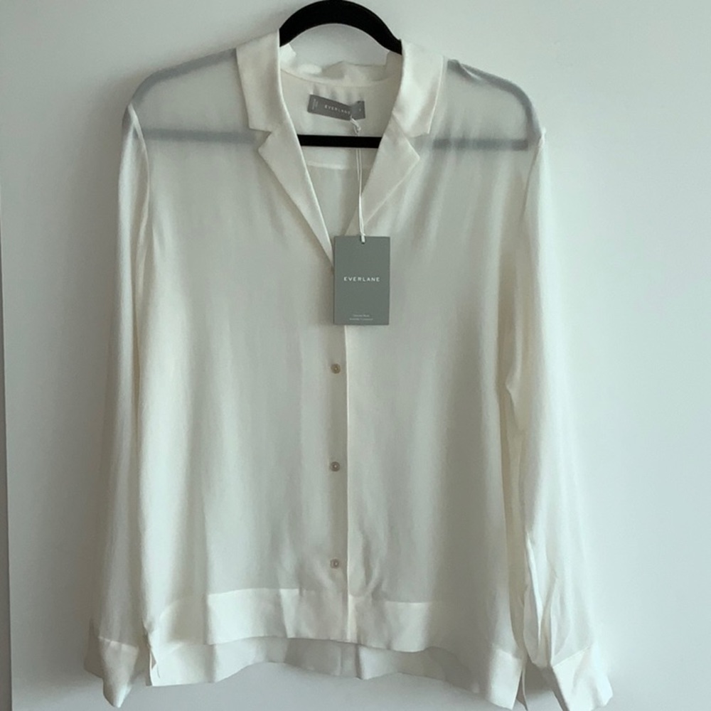 Everlane White button down top